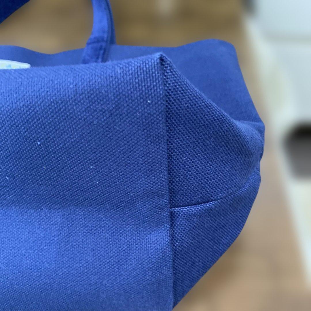 フェイラー　オールドテディ　ワッペントートバッグ　サイズ大　ネイビー