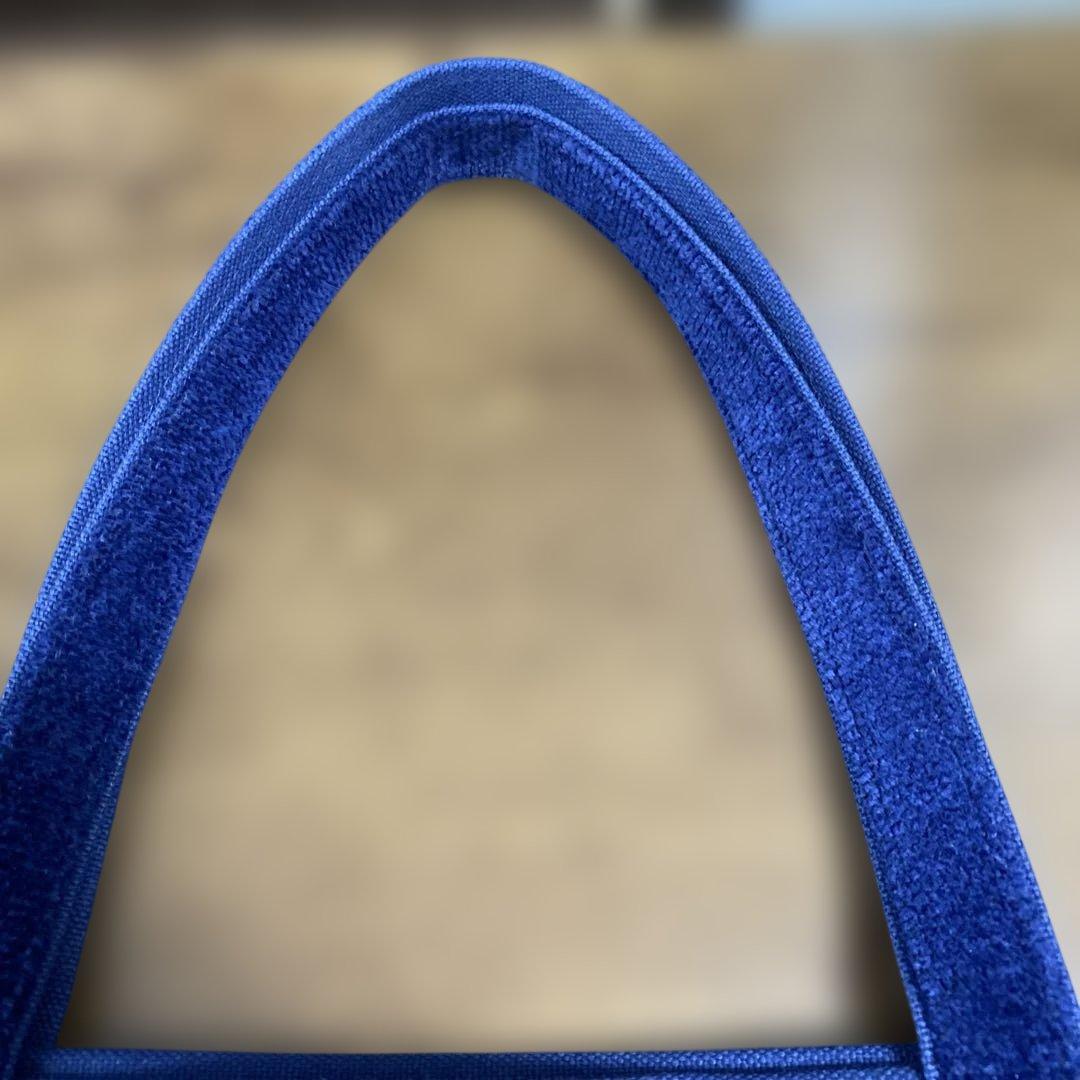 フェイラー　オールドテディ　ワッペントートバッグ　サイズ大　ネイビー