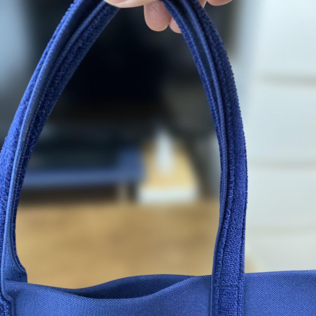 フェイラー　オールドテディ　ワッペントートバッグ　サイズ大　ネイビー