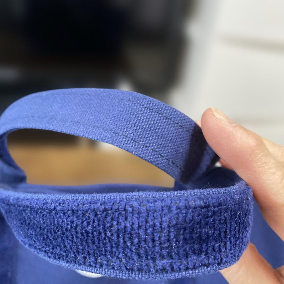 フェイラー　オールドテディ　ワッペントートバッグ　サイズ大　ネイビー