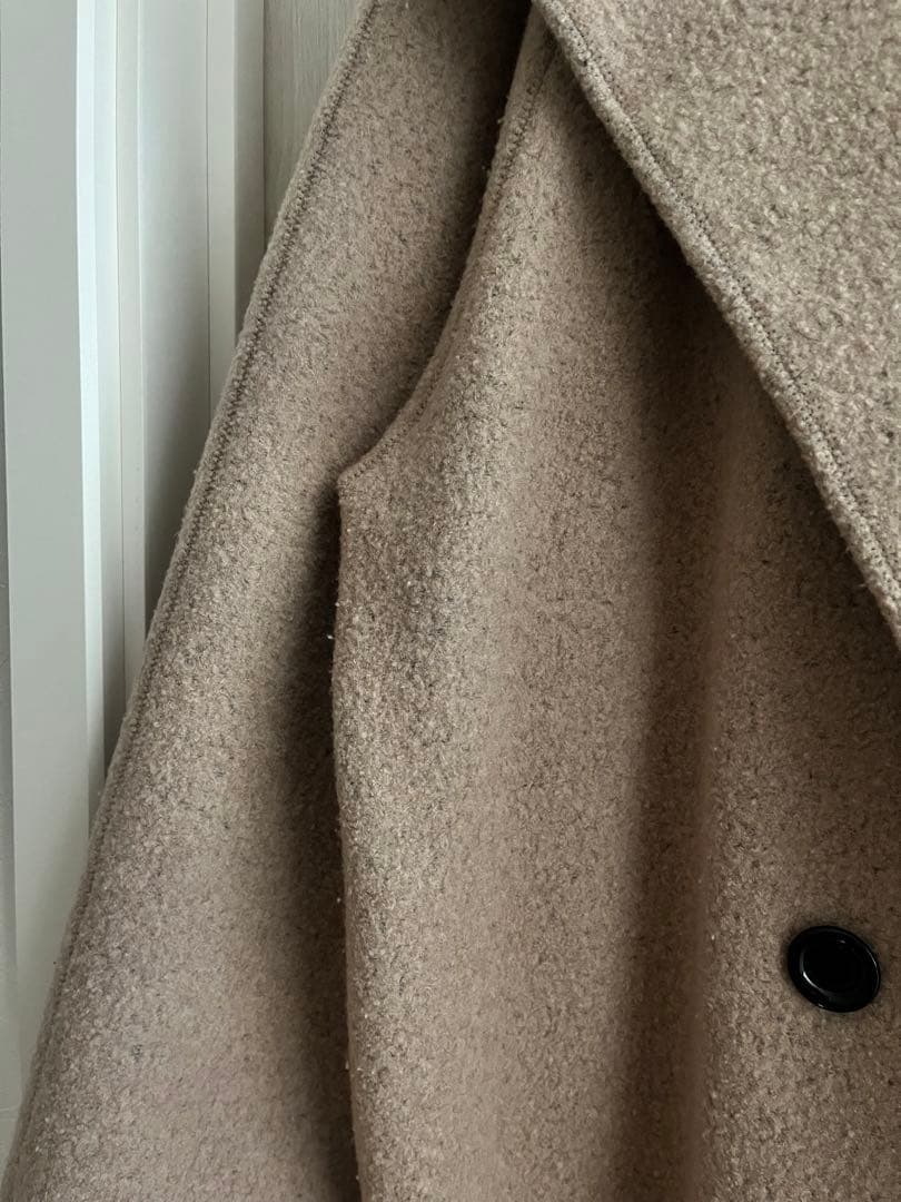 GREEDinternational フードロングコート ベージュ