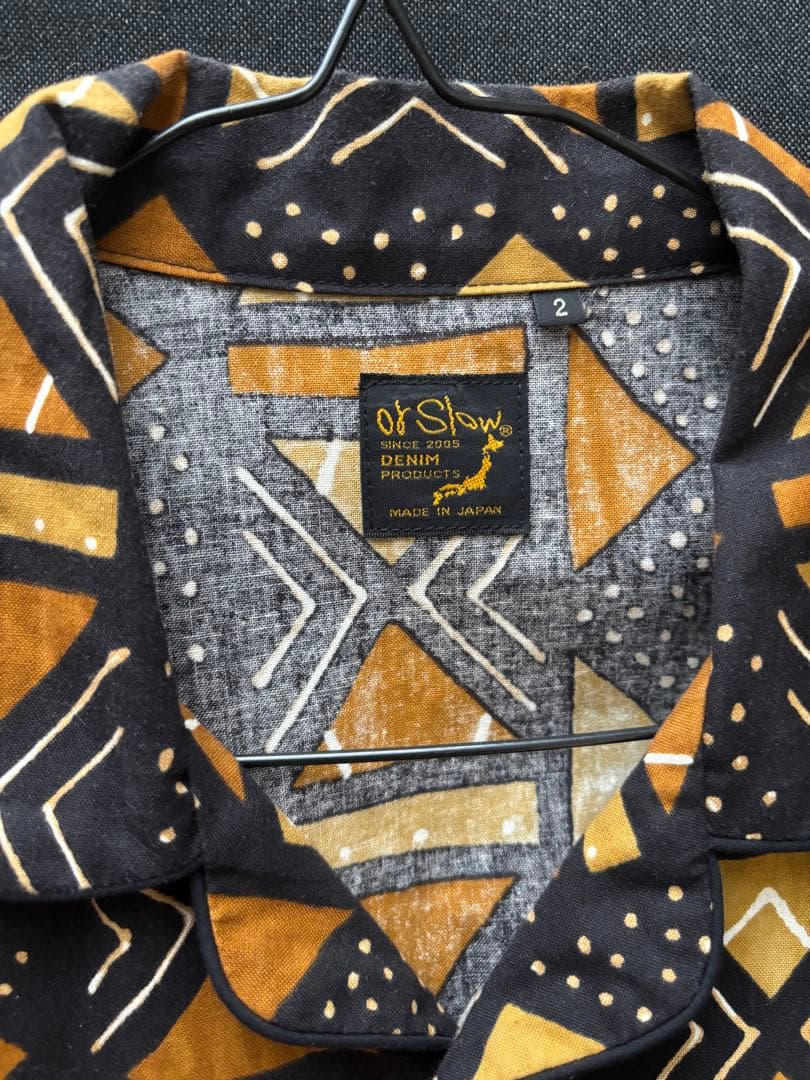 オアスロウ orSlow セットアップ 幾何学柄 M