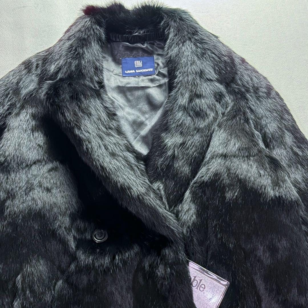 新品未使用タグ付 LAMA LUCENTE 高級毛皮 メンズ ハーフコート