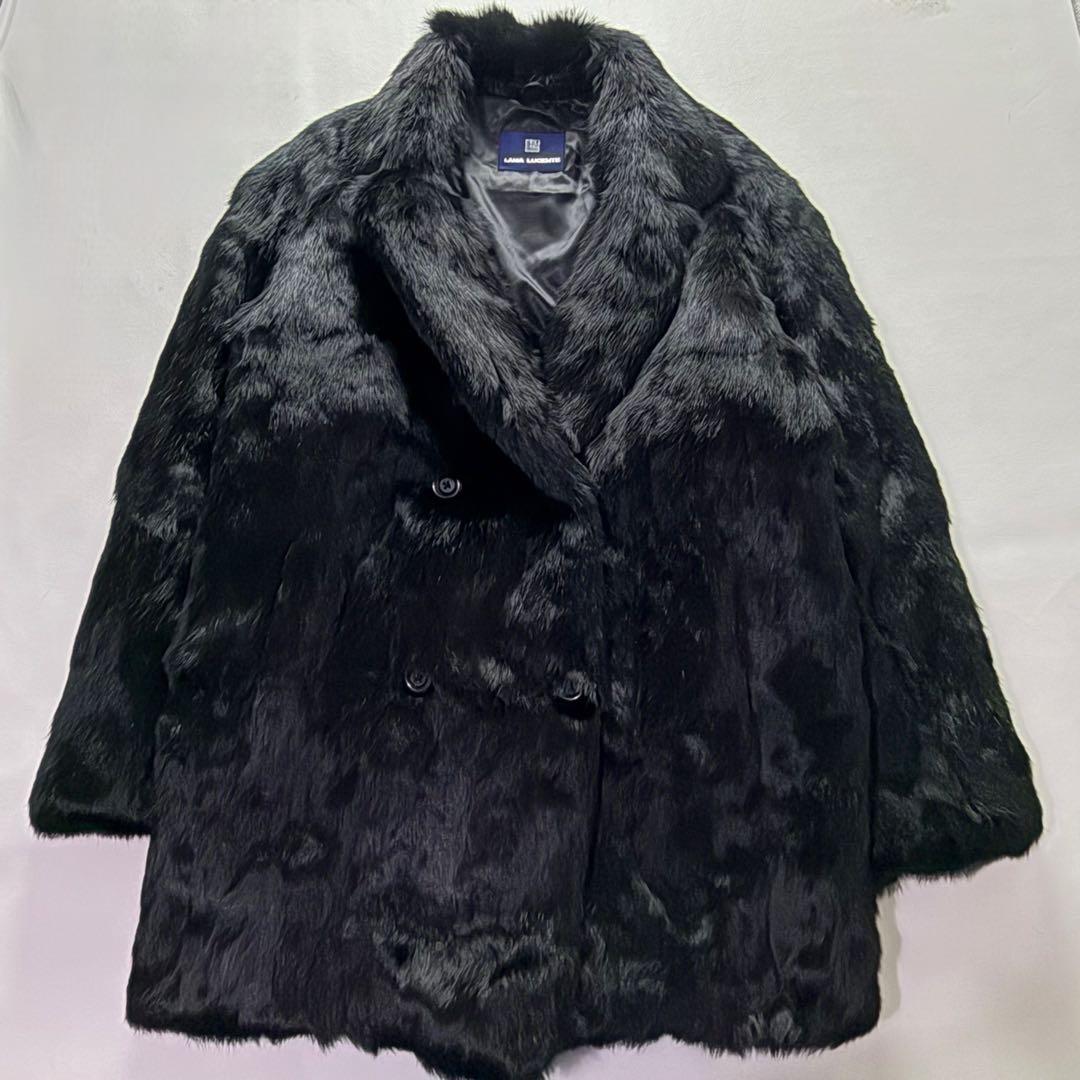 新品未使用タグ付 LAMA LUCENTE 高級毛皮 メンズ ハーフコート