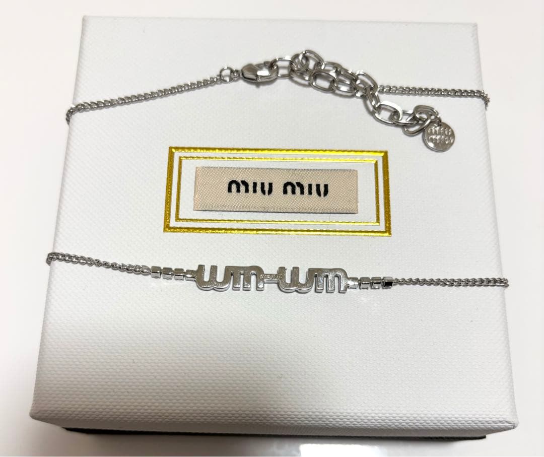 MIUMIU ミュウミュウ ロゴ ネックレス