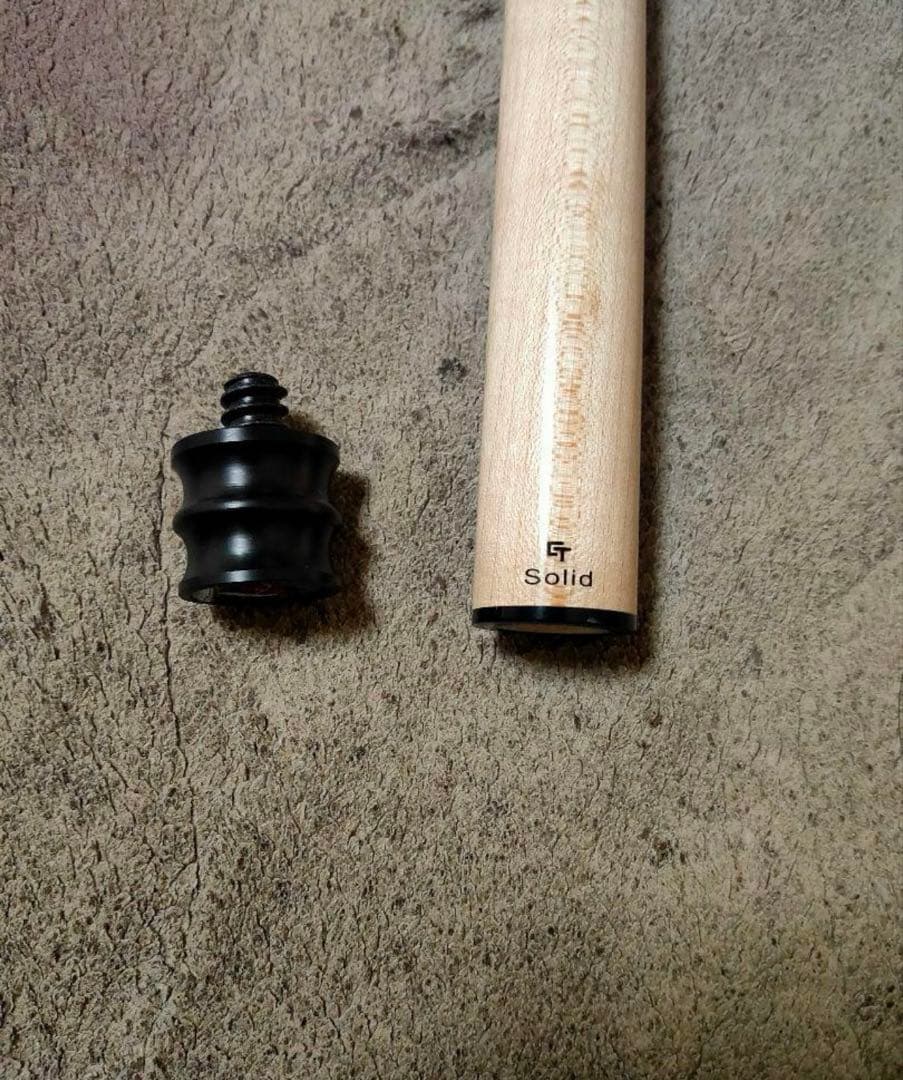 Solid ビリヤードキュー 木製 ナチュラル/ブラック