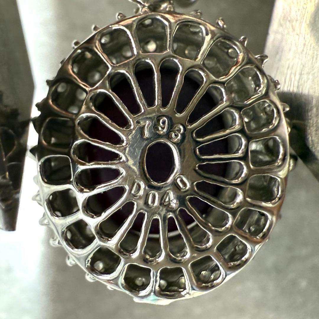 Pt スターサファイア　7.93ct パープル　ダイヤペンダントトップ