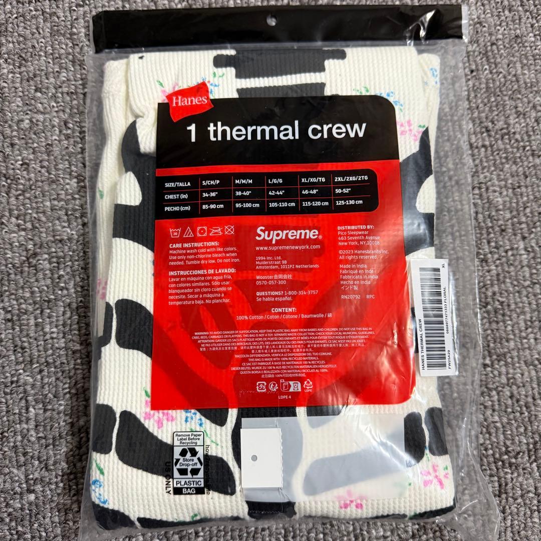 Supreme / Hanes Bones Thermal Crew XLサイズ