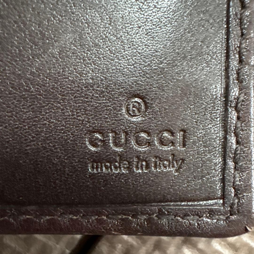 GUCCI GGパターン パープル レザー長財布