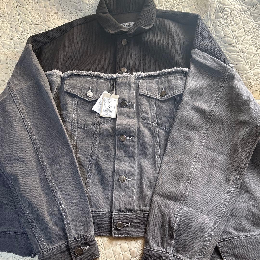 新品⭐︎niko and ニコアンド　Gジャン　チャコールグレー　フリーサイズ