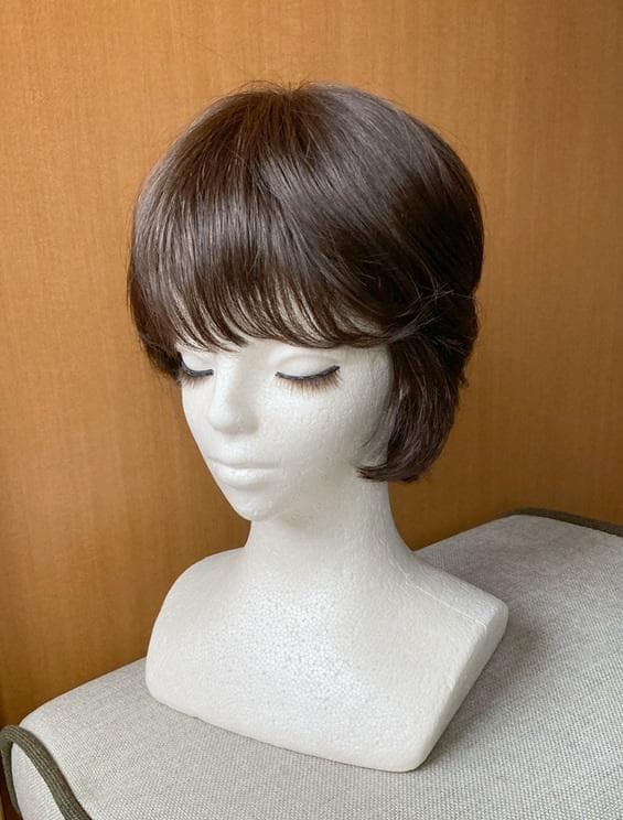 ふーちゃん　坂巻哲也　人毛MIX「ショート」　ダークブラウン