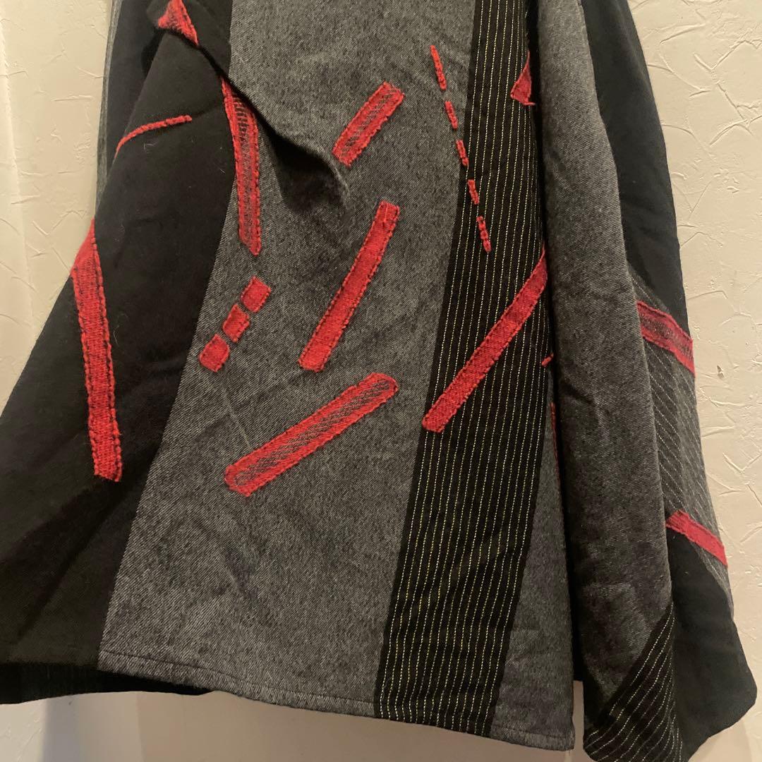 慈雨 センソユニコ 変形ワンピース ジャガード ウール 40