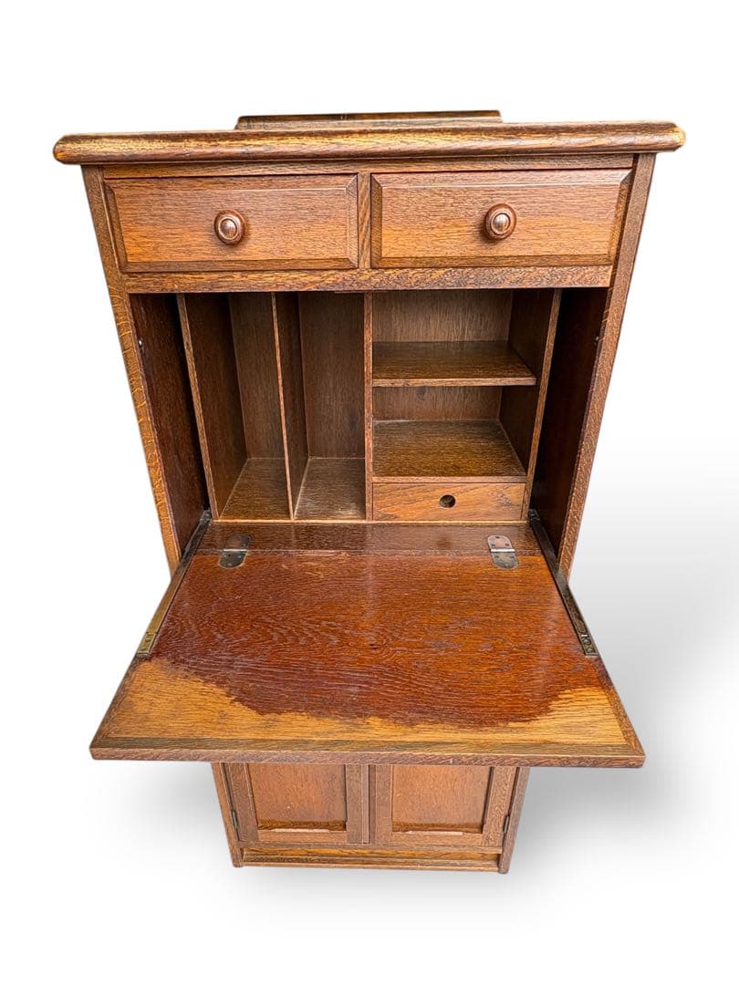 ライティングビューロー　アンティーク　家具　キャビネット