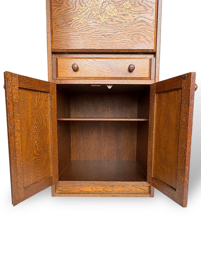 ライティングビューロー　アンティーク　家具　キャビネット