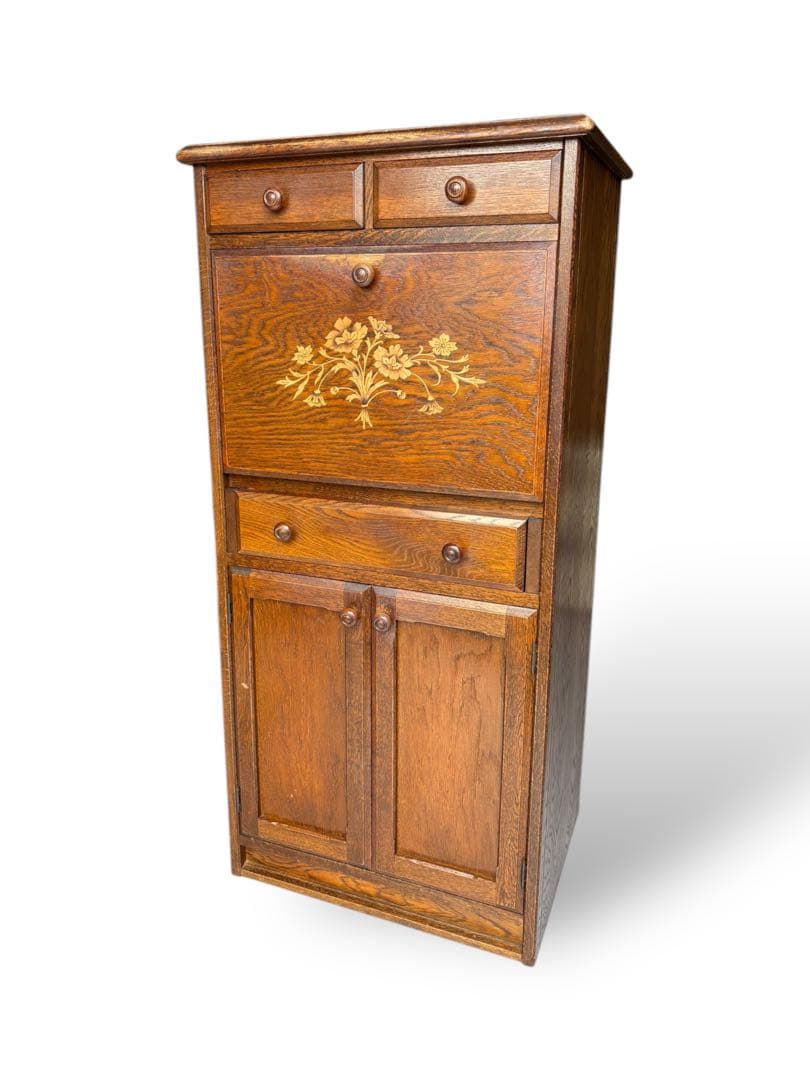 ライティングビューロー　アンティーク　家具　キャビネット