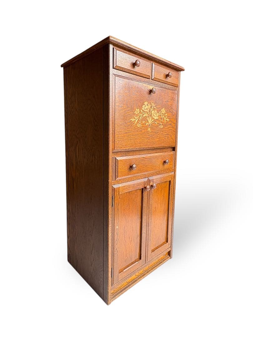 ライティングビューロー　アンティーク　家具　キャビネット