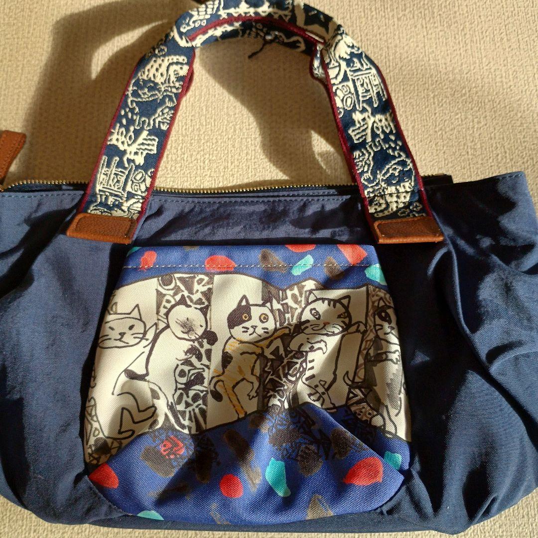 Manhattaner's マンハッタナーズ 猫 バッグ キャッツインブルー