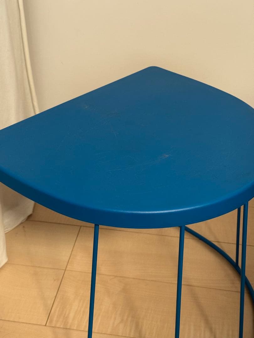 希少 廃盤 IKEA イケア TRANARO スツール サイドテーブル ブルー