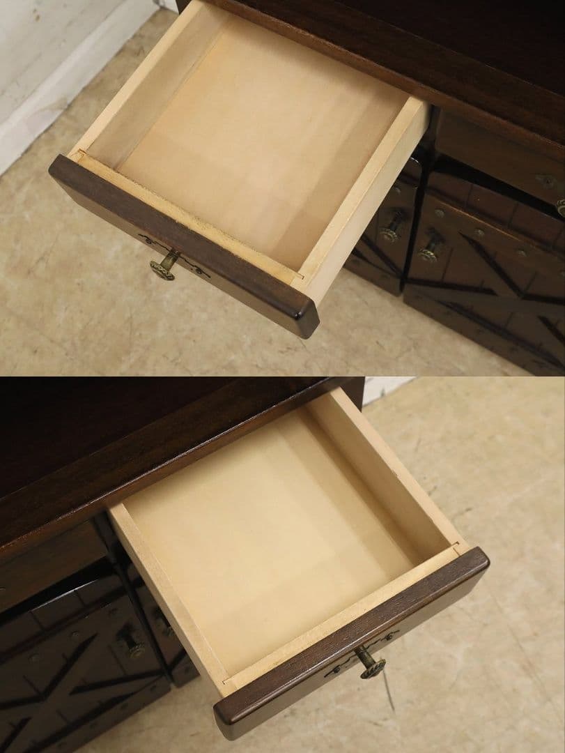 ふぅ〜【オールドカリモク】電話台・サイドキャビネット・収納棚・FAX台