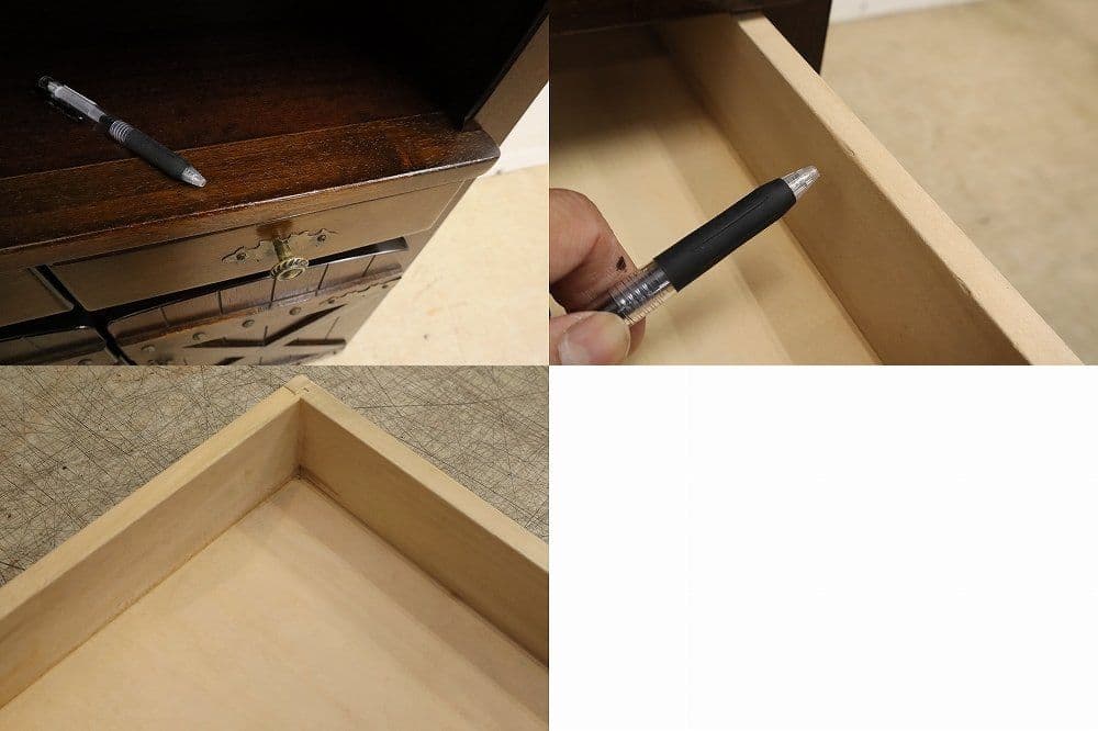 ふぅ〜【オールドカリモク】電話台・サイドキャビネット・収納棚・FAX台