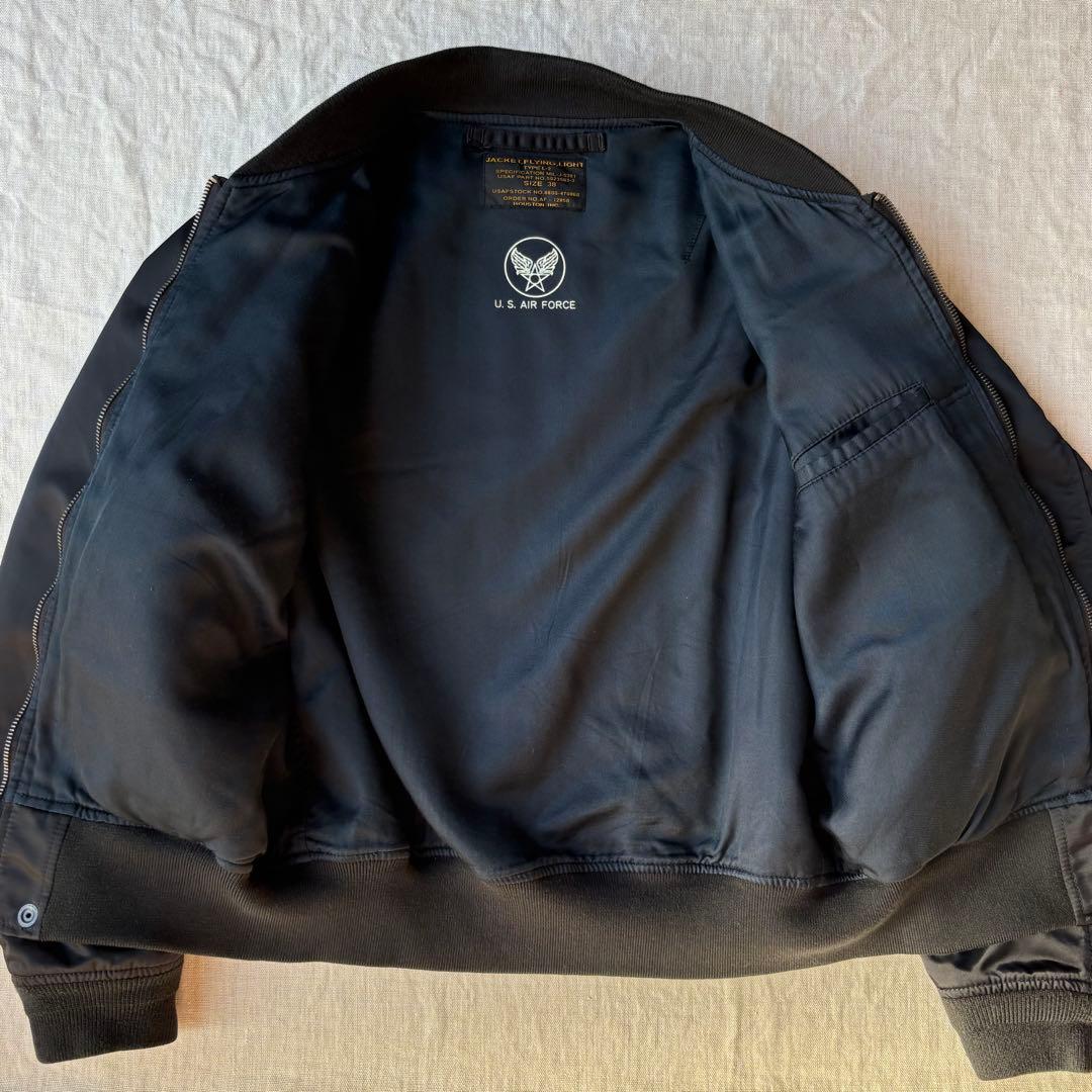 HOUSTON ヒューストン L-2 ブラック フライトジャケット 38