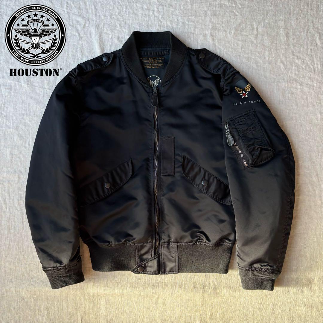 HOUSTON ヒューストン L-2 ブラック フライトジャケット 38