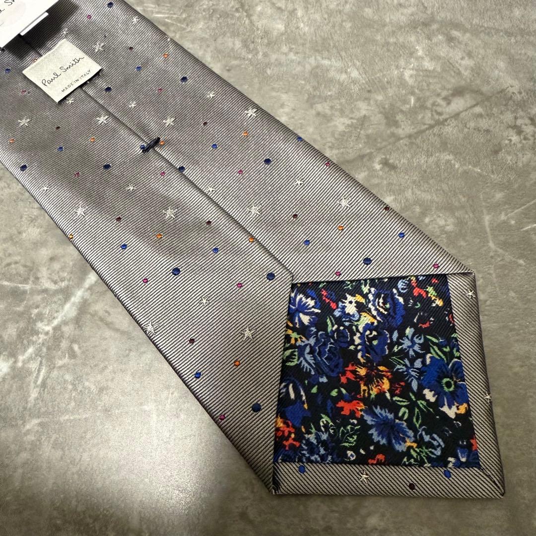 新品未使用 Paul Smith ポールスミス ネクタイ シルバー 結婚式 現行
