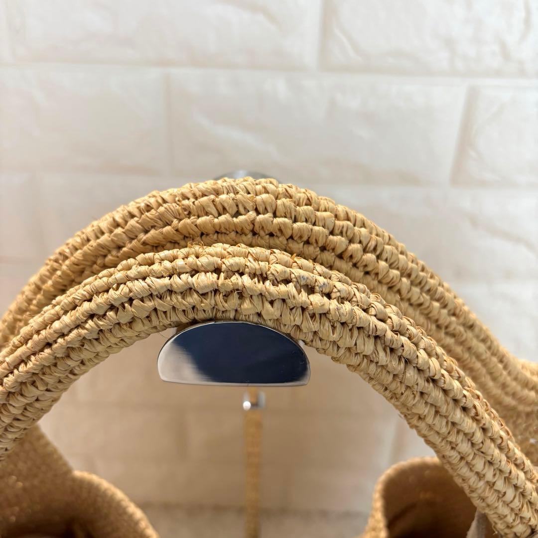 新品未使用品♪ HEIDI  ラフィアバッグ カゴバッグ フリンジ付き