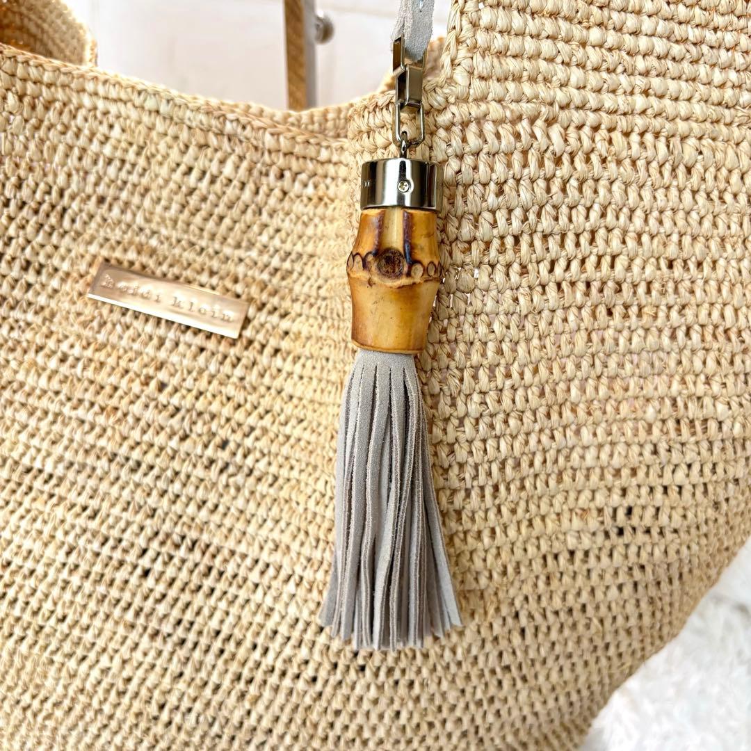 新品未使用品♪ HEIDI  ラフィアバッグ カゴバッグ フリンジ付き