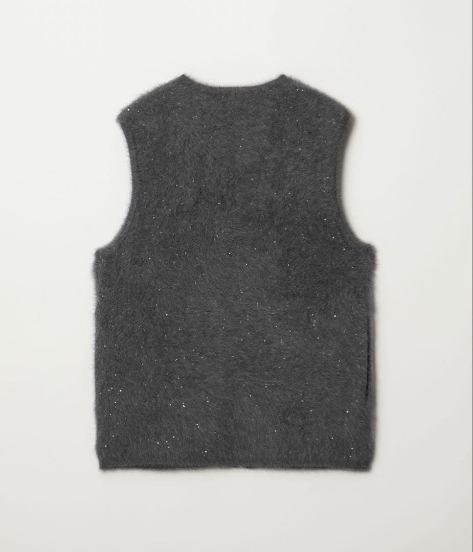 ✩︎⡱ユナイテッドアローズ　フォックスカシミヤ スパンコール ジップ ベスト✩︎⡱