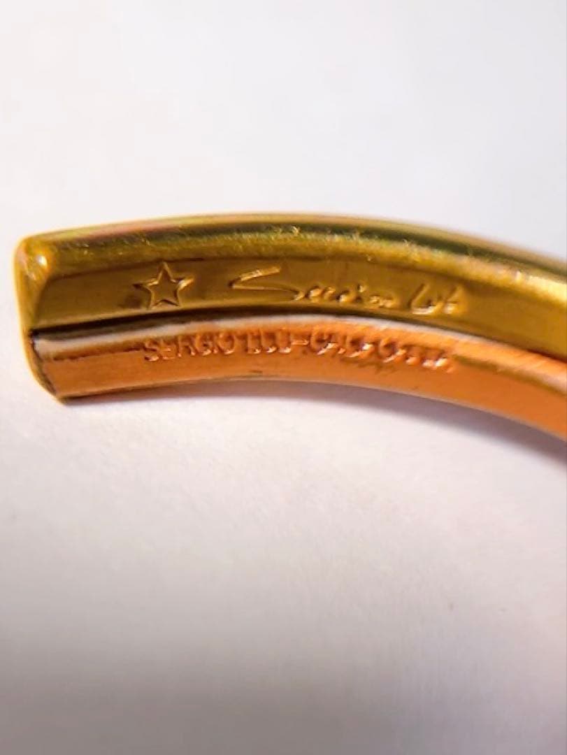 Sergio Lub バングル　ゴールド×ピンクゴールド　２連　ウェーブ