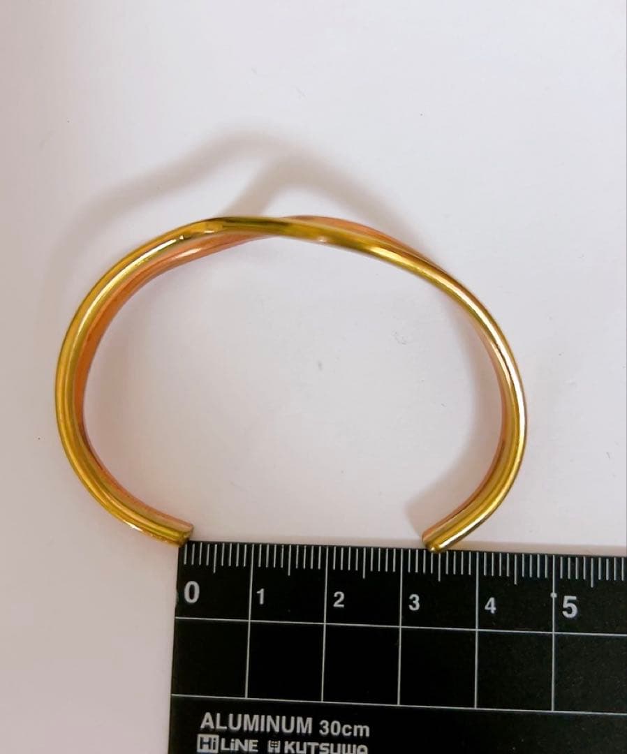 Sergio Lub バングル　ゴールド×ピンクゴールド　２連　ウェーブ