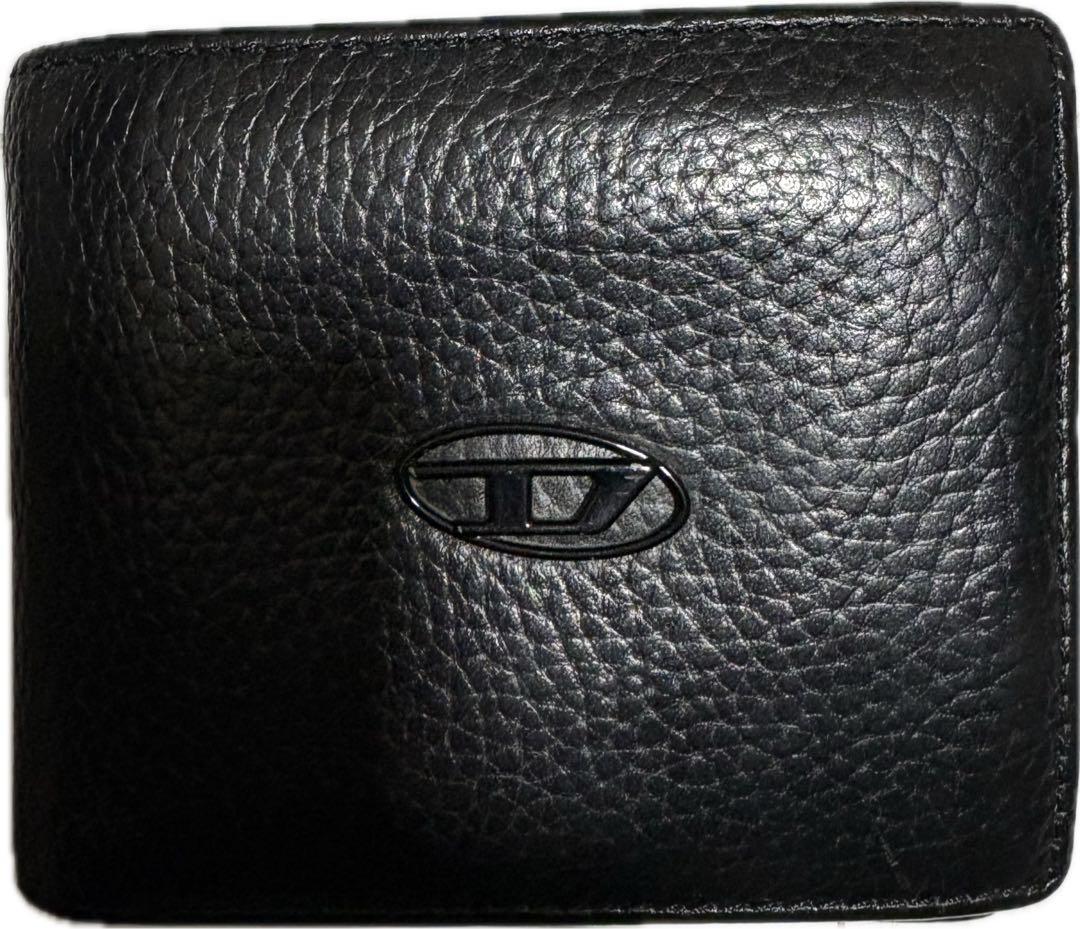 DIESELレザー2つ折り財布 黒 ブラック