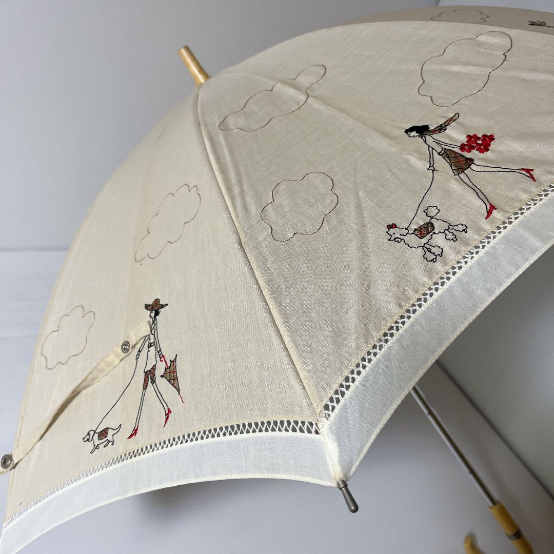 BURBERRY 日傘　犬の散歩　女の子　全刺繍ノヴァチェック