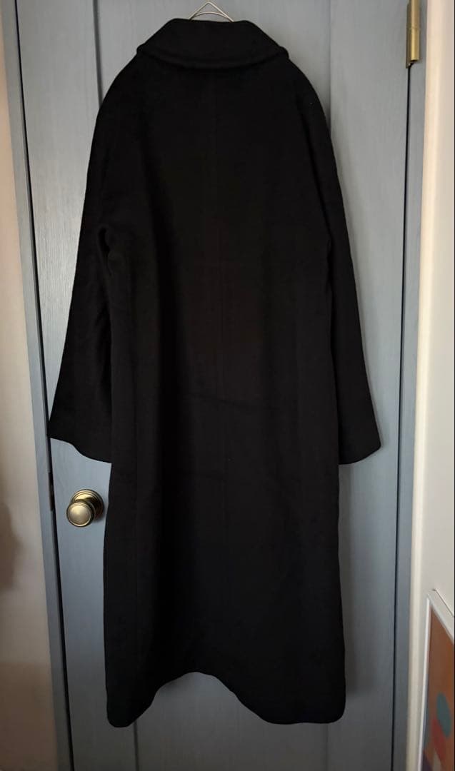 ひさこそり様aquascutum ブラックウールカシミヤロングコート
