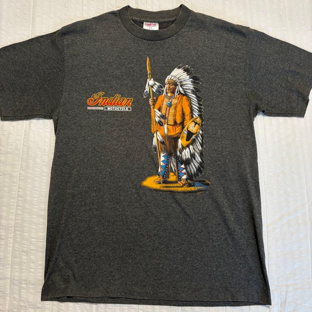 80's 90's インディアン モーターサイクル Tシャツ L ハーレー