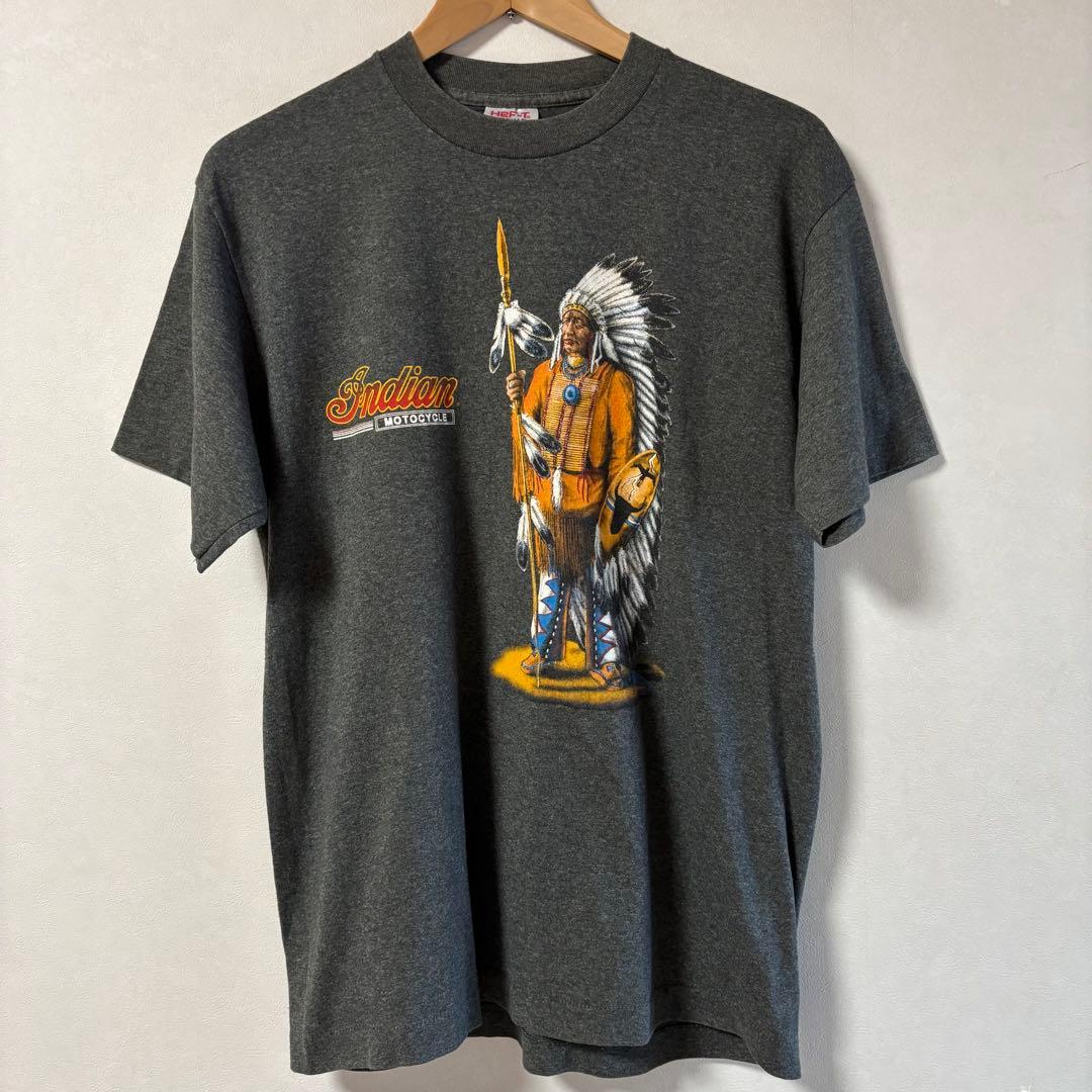 80's 90's インディアン モーターサイクル Tシャツ L ハーレー