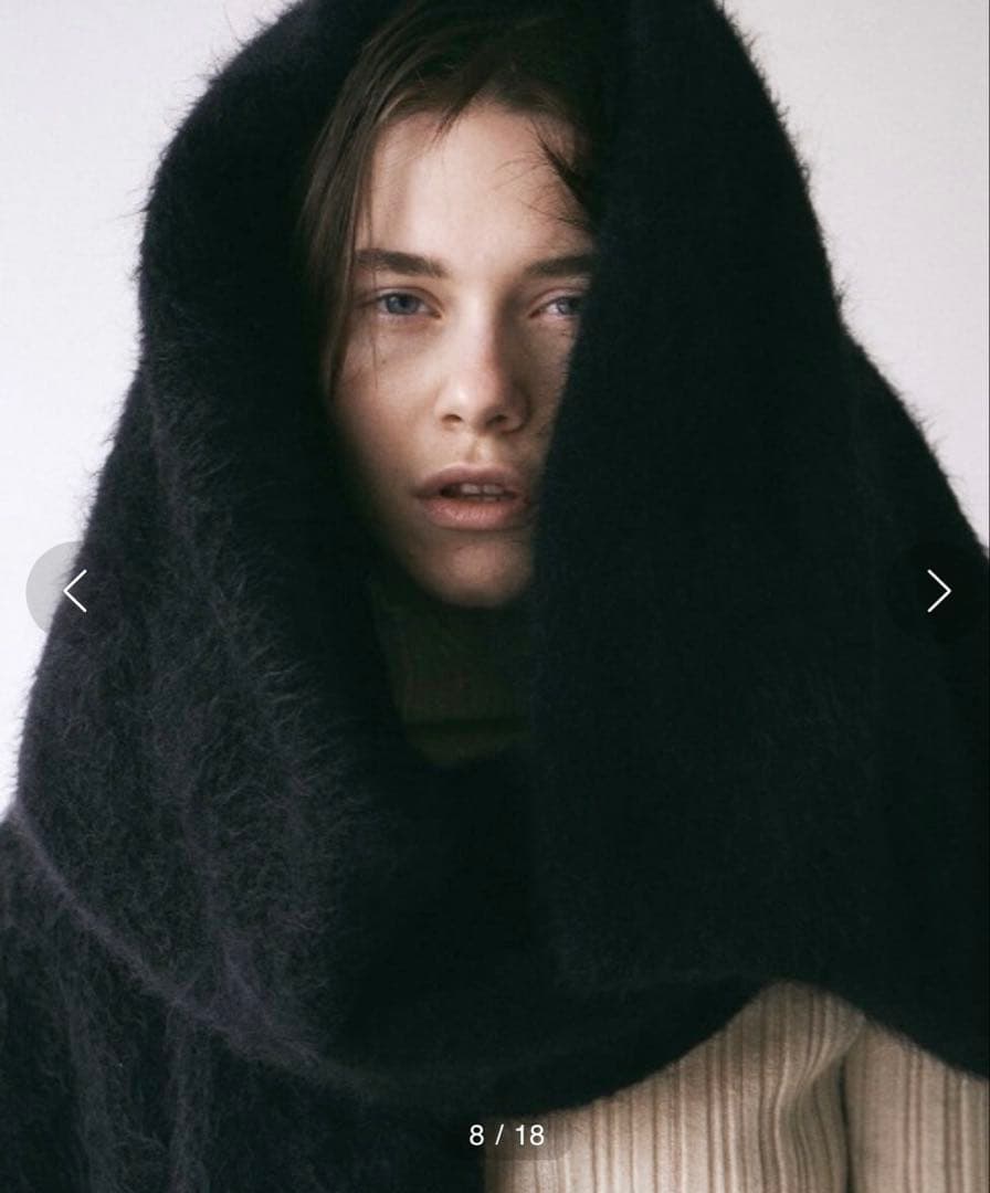 unfil mohair scarf 【美品】　マフラー　ブラック