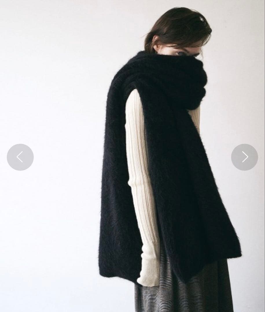 unfil mohair scarf 【美品】　マフラー　ブラック