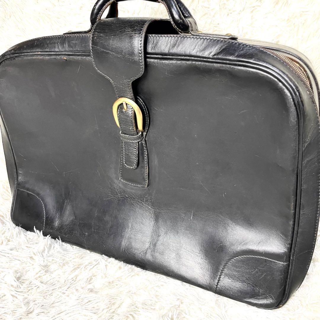 グッチ　GUCCI ボストンバッグ　大容量　ブラック　レザー　旅行カバン