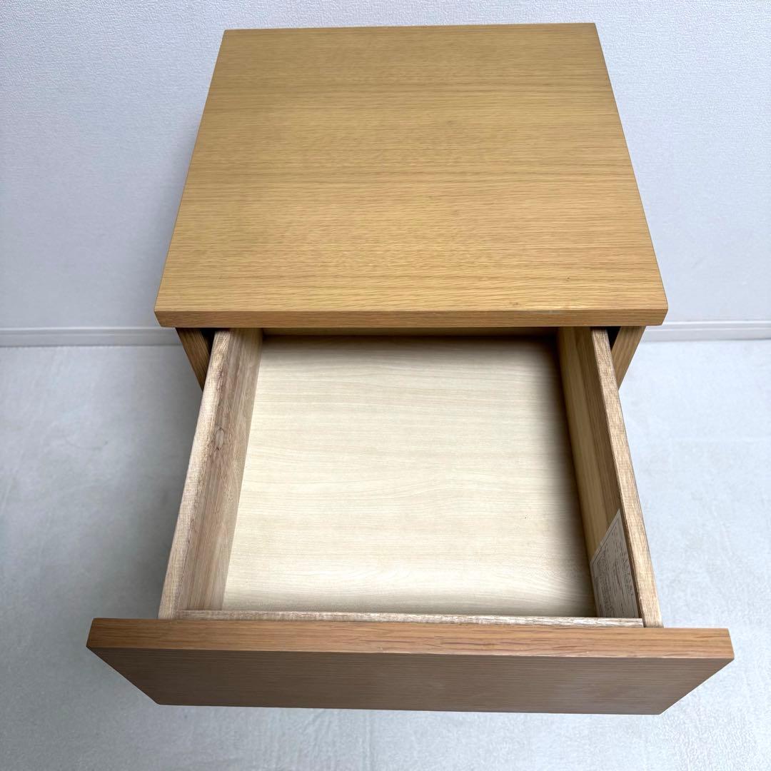 【美品】 無印良品　オーク材 チェスト 4段 廃盤 脚付 北欧