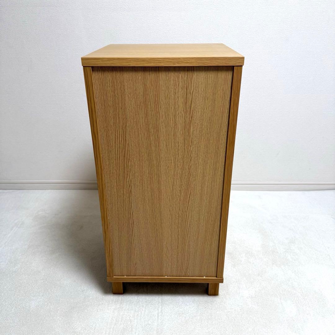 【美品】 無印良品　オーク材 チェスト 4段 廃盤 脚付 北欧