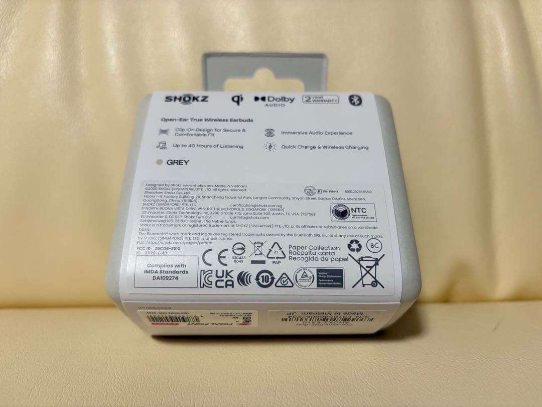 【未使用】 完全ワイヤレスイヤホン　Shokz OpenDots ONE
