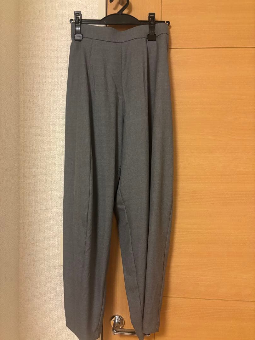 lig.コクーンパンツ グレー M ウール 100%