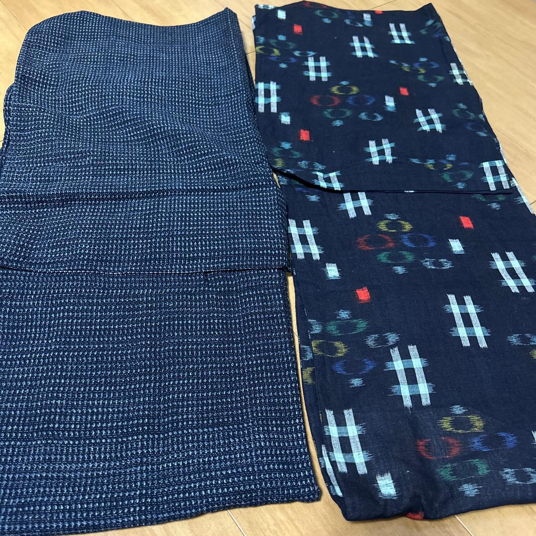 木綿絣　久留米絣　純綿　長着　４着セット