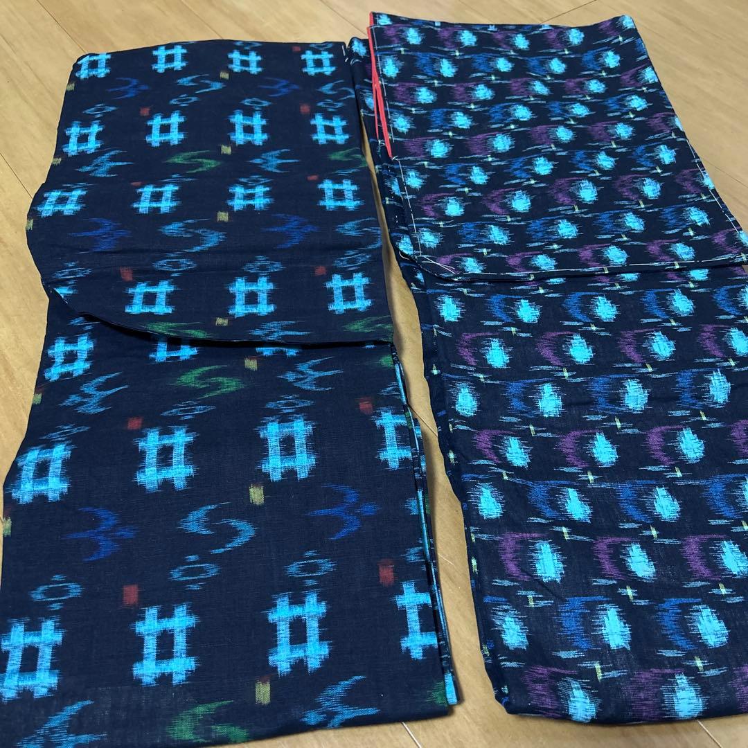 木綿絣　久留米絣　純綿　長着　４着セット