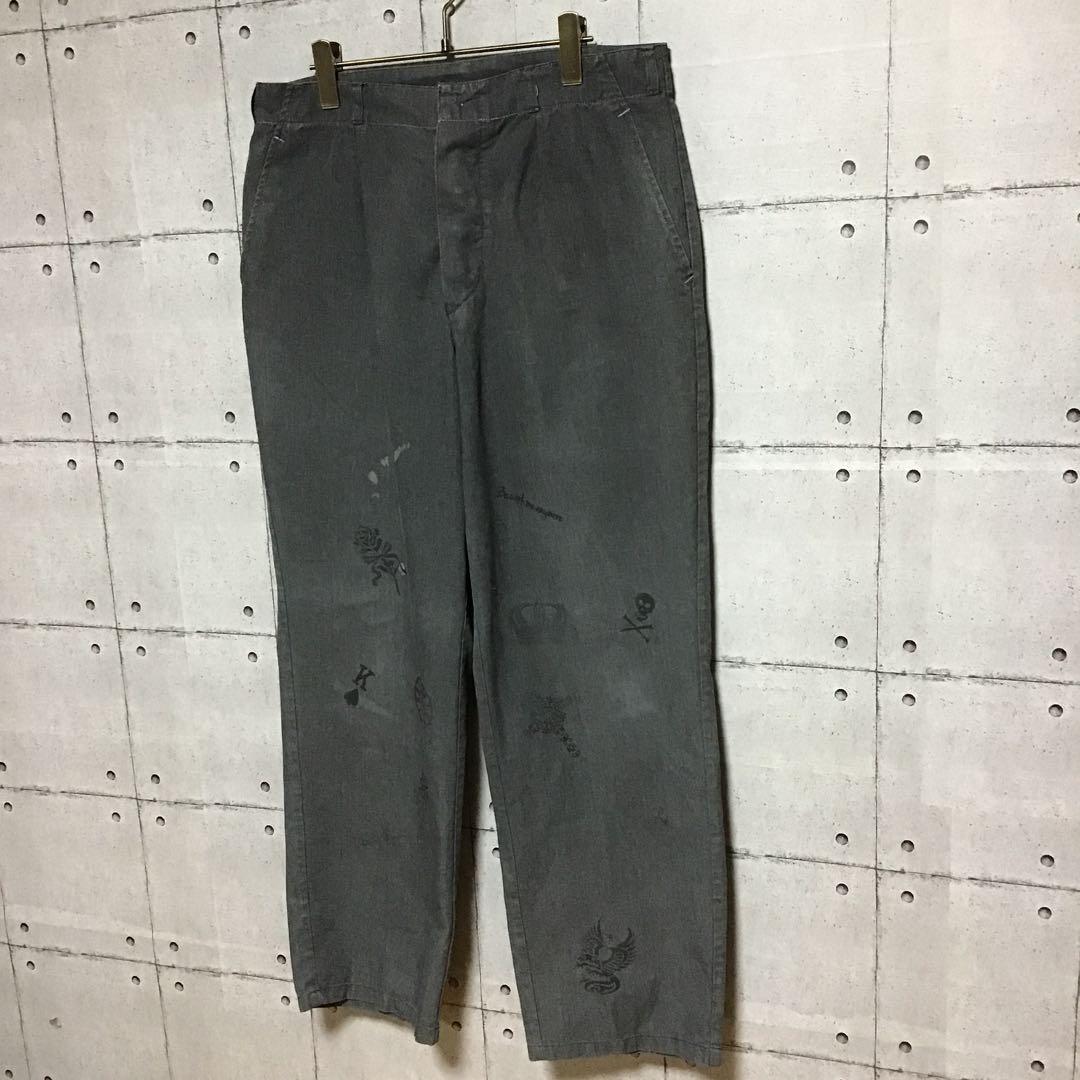 ＜スペシャル＞　70s 　ユーロワーク　ビンテージ　シャンブレー　パンツ