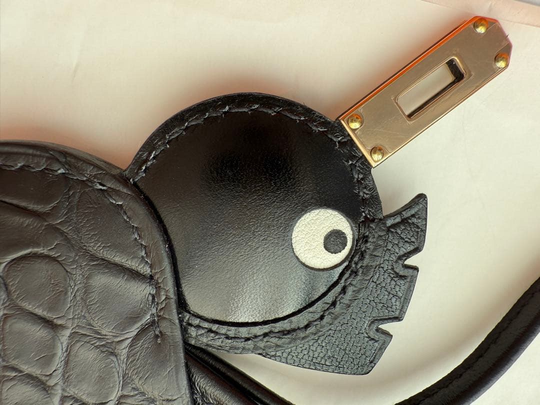 本物保証　新品未使用　エルメス チャームバーディ タッチ 鳥 ソーブラック 黒