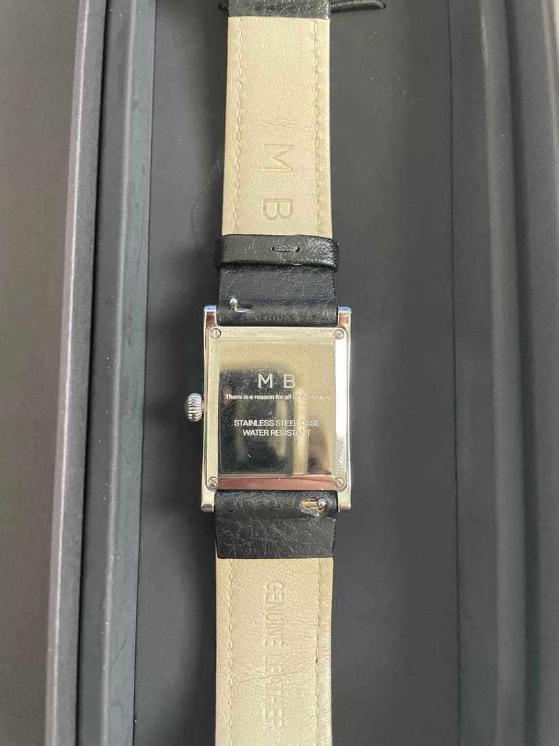 MBハイエンドドレスウォッチ　シルバーケース×ブラックベルト