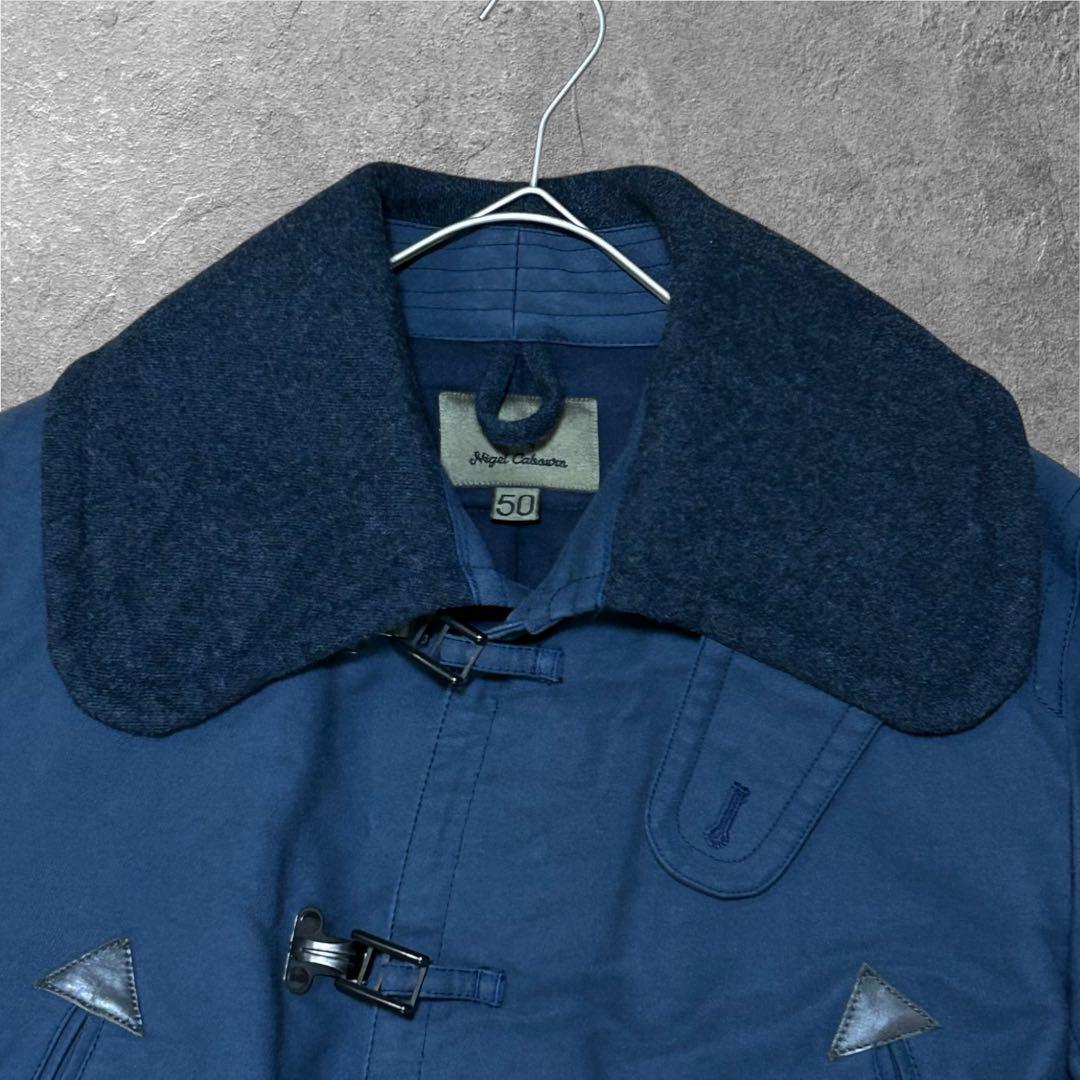 NIGEL CABOURN GREAT CLIP COAT SIZE50 紺色